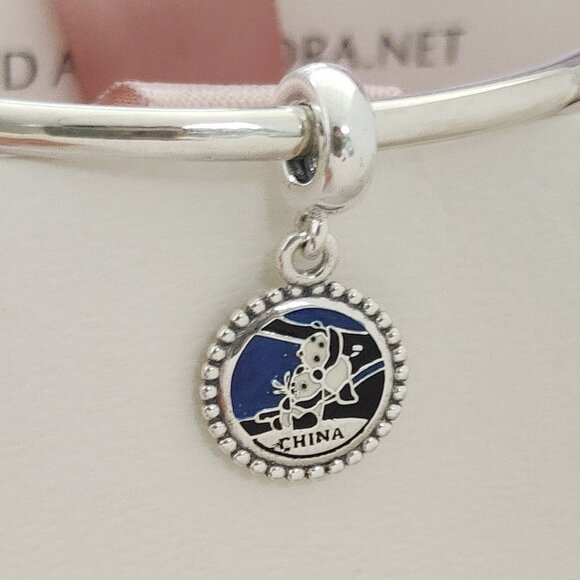 Pandora China Panda Exclusive Dangle Charm S925 Silver Bracelet Pendant with box - Picture 1 of 7